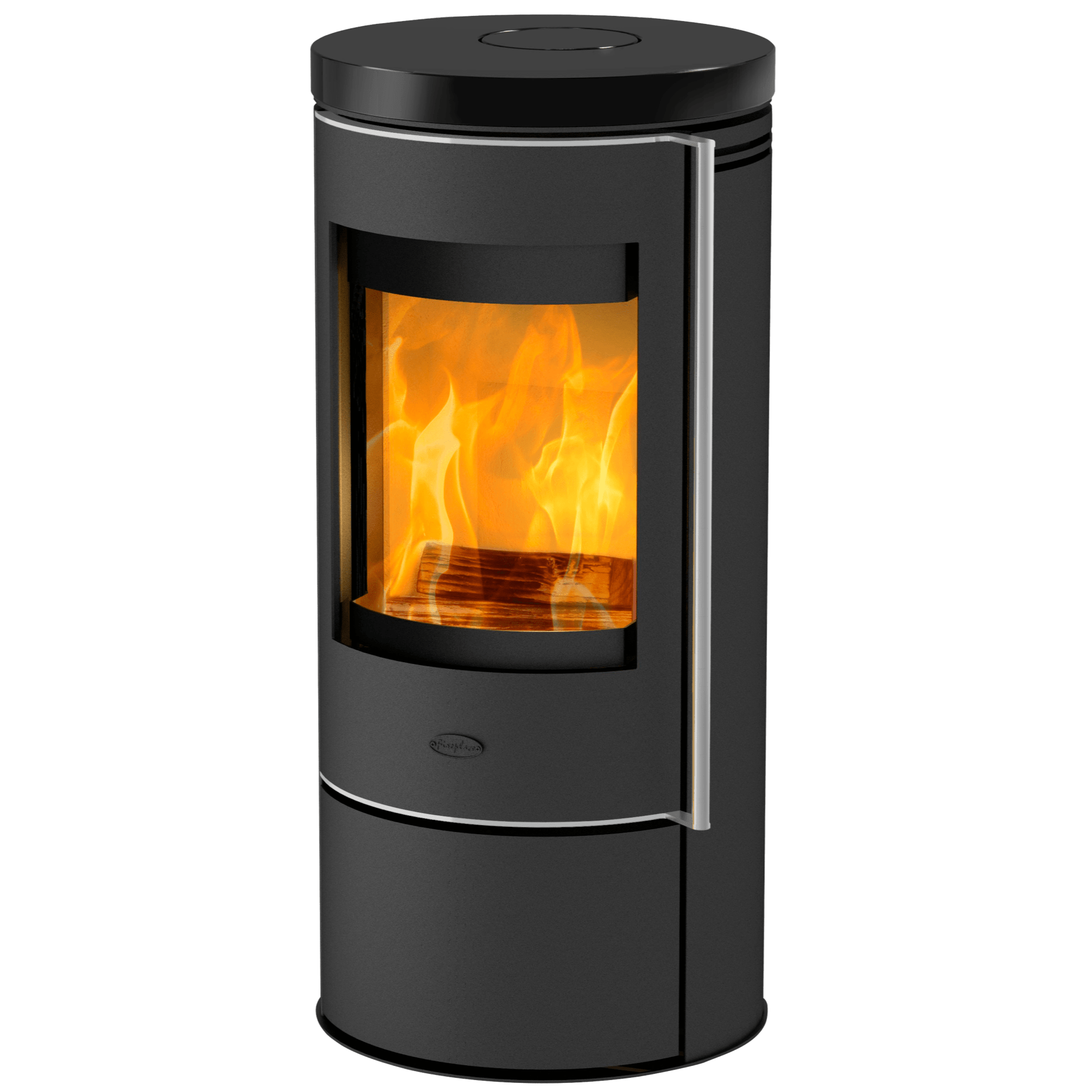 Rondale sort topp redigert Fireplace By Norvai - RONDALE - Frittstående - Bilde 1